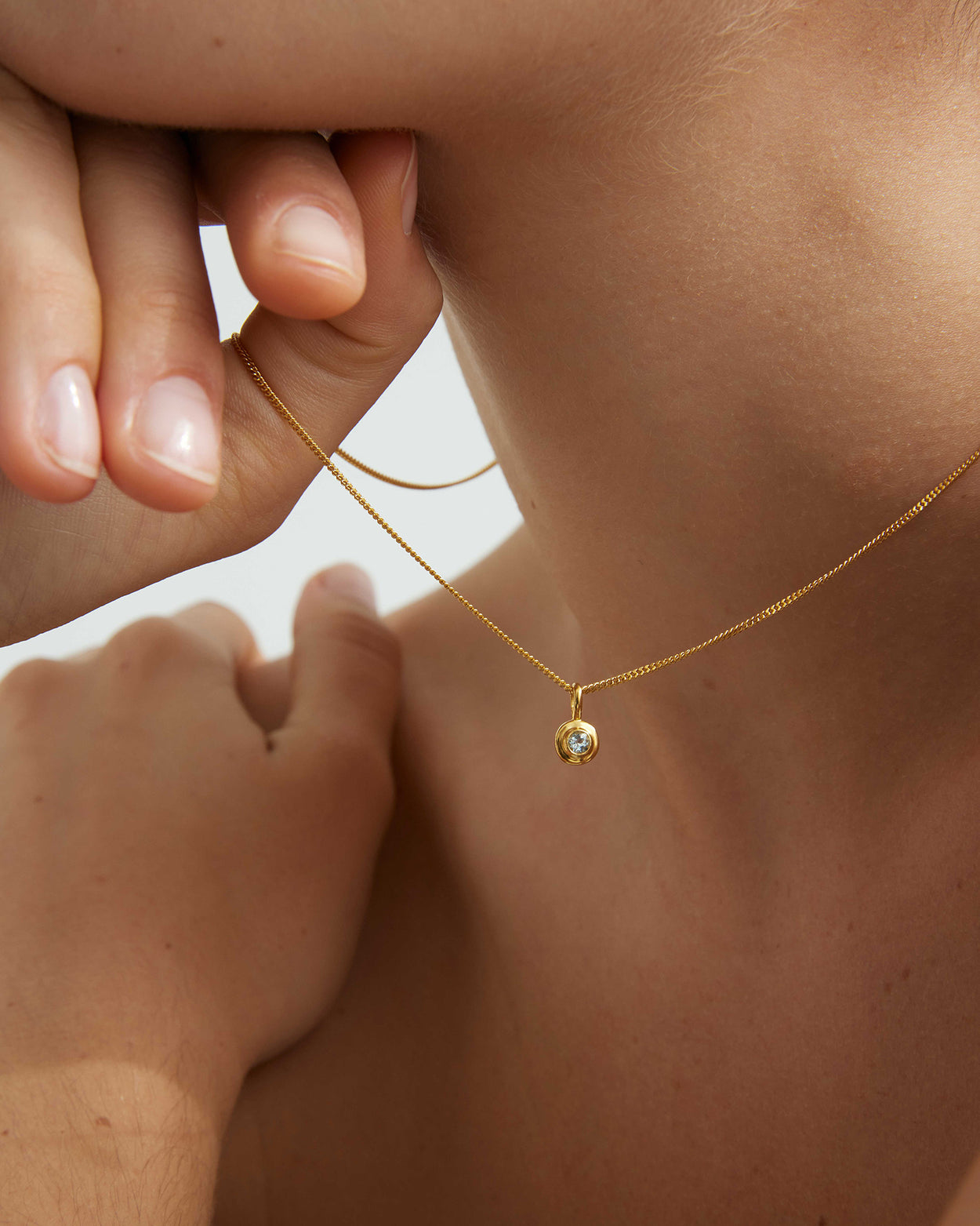 BIRTHSTONE NECKLACE (18K GOLD VERMEIL) IMAGE 2