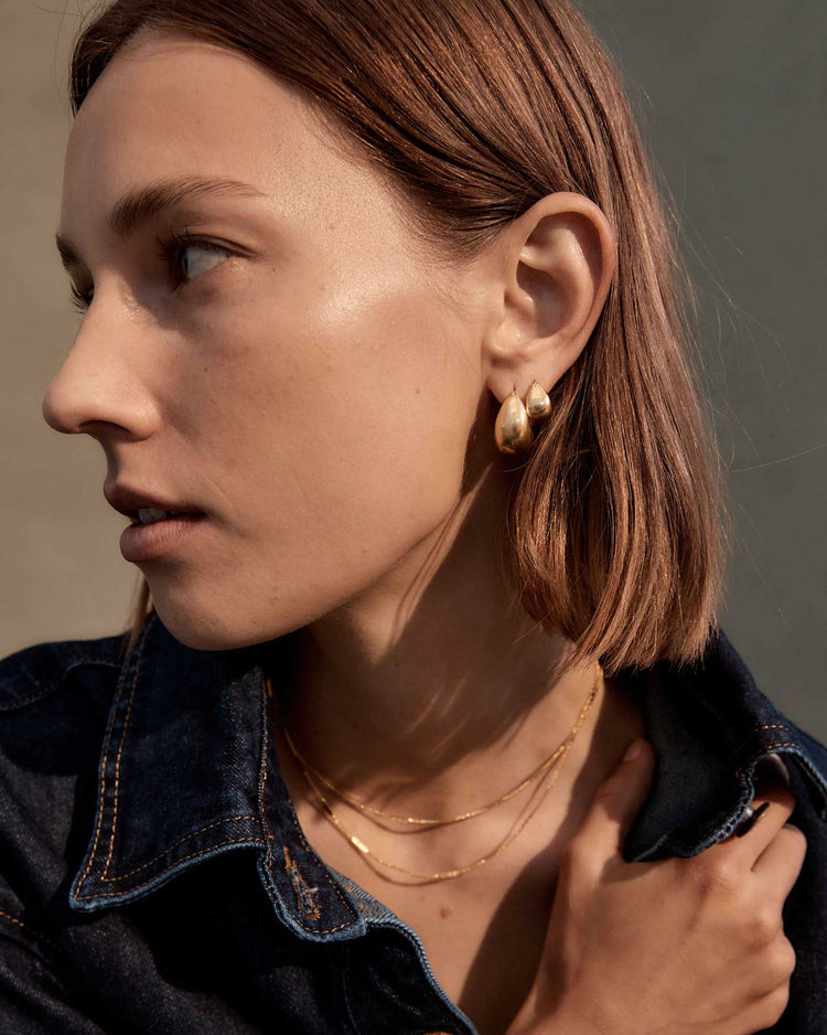 TRESOR HOOPS SMALL (18K GOLD PLATED)