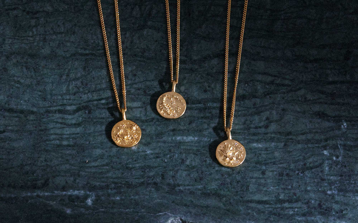 PISCES PETITE ZODIAC NECKLACE (STERLING SILVER) IMAGE 3