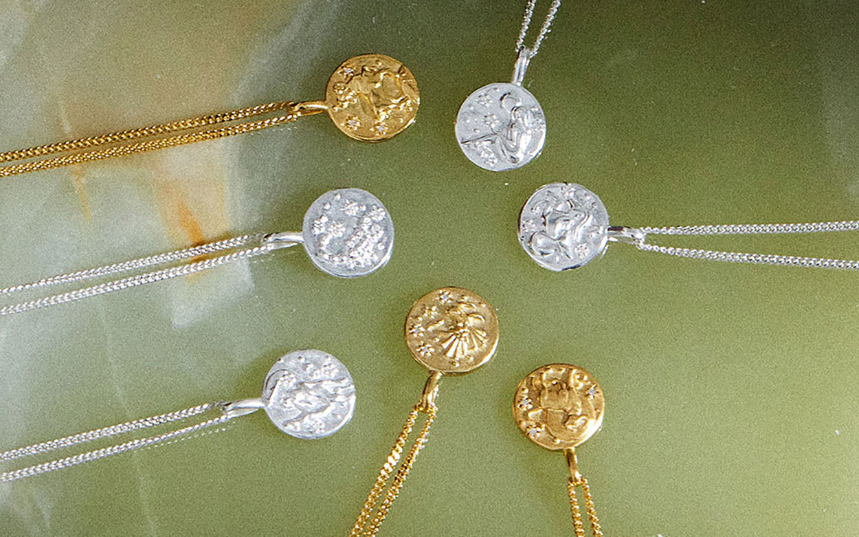 VIRGO PETITE ZODIAC NECKLACE (STERLING SILVER) IMAGE 3