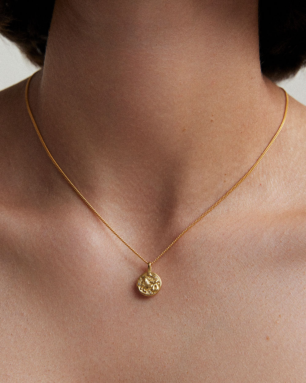 CAPRICORN PETITE ZODIAC NECKLACE (18K GOLD VERMEIL) IMAGE 2