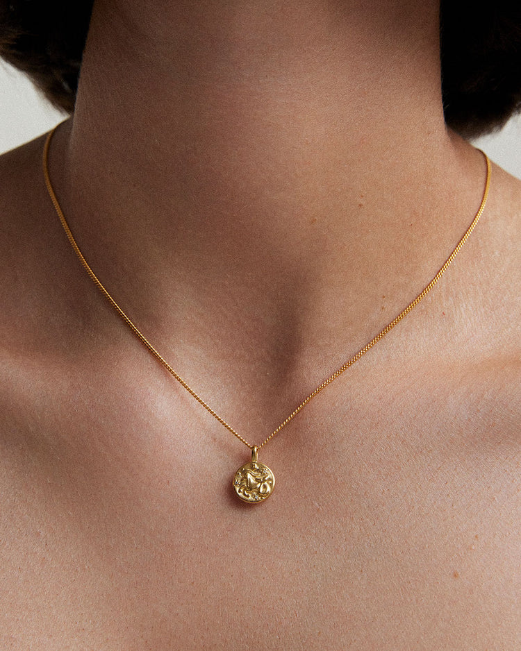 CAPRICORN PETITE ZODIAC NECKLACE (18K GOLD VERMEIL) IMAGE 2