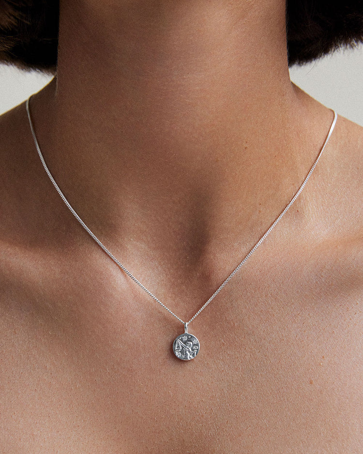 LIBRA PETITE ZODIAC NECKLACE (STERLING SILVER) IMAGE 2
