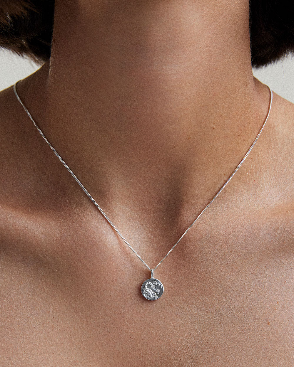 SCORPIO PETITE ZODIAC NECKLACE (STERLING SILVER) IMAGE 2