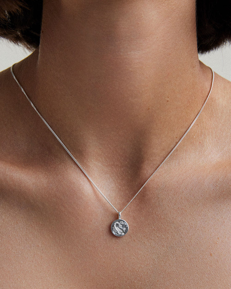 SCORPIO PETITE ZODIAC NECKLACE (STERLING SILVER) IMAGE 2