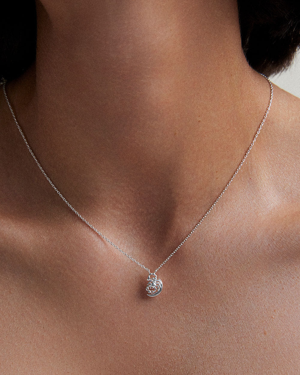 SCORPIO STAR SIGN NECKLACE (STERLING SILVER) IMAGE 2