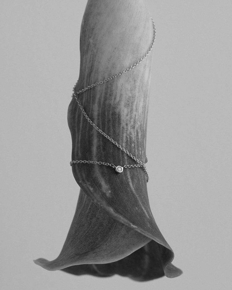 PETITE DIAMOND NECKLACE (STERLING SILVER)