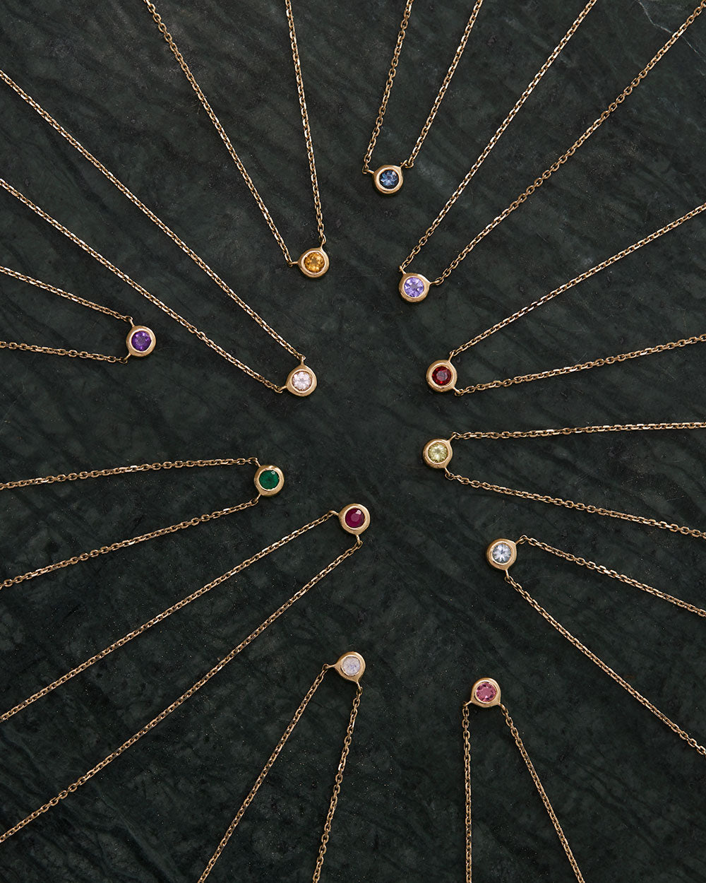 PETITE BIRTHSTONE NECKLACE (9K GOLD) IMAGE 4