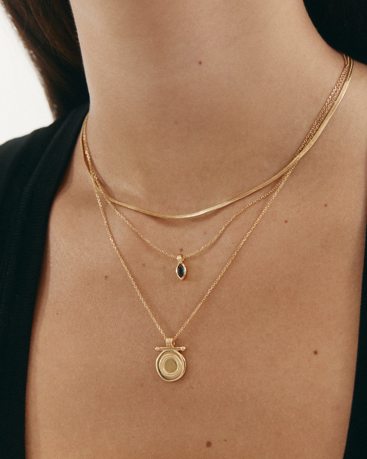 ELEMENTAL HERRINGBONE CHAIN (18K GOLD PLATED) IMAGE 2