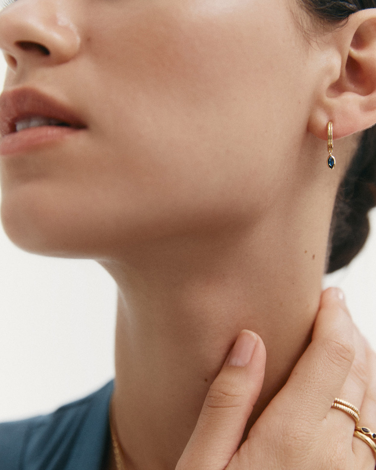 INK DROP HOOPS (18K GOLD PLATED) IMAGE 3