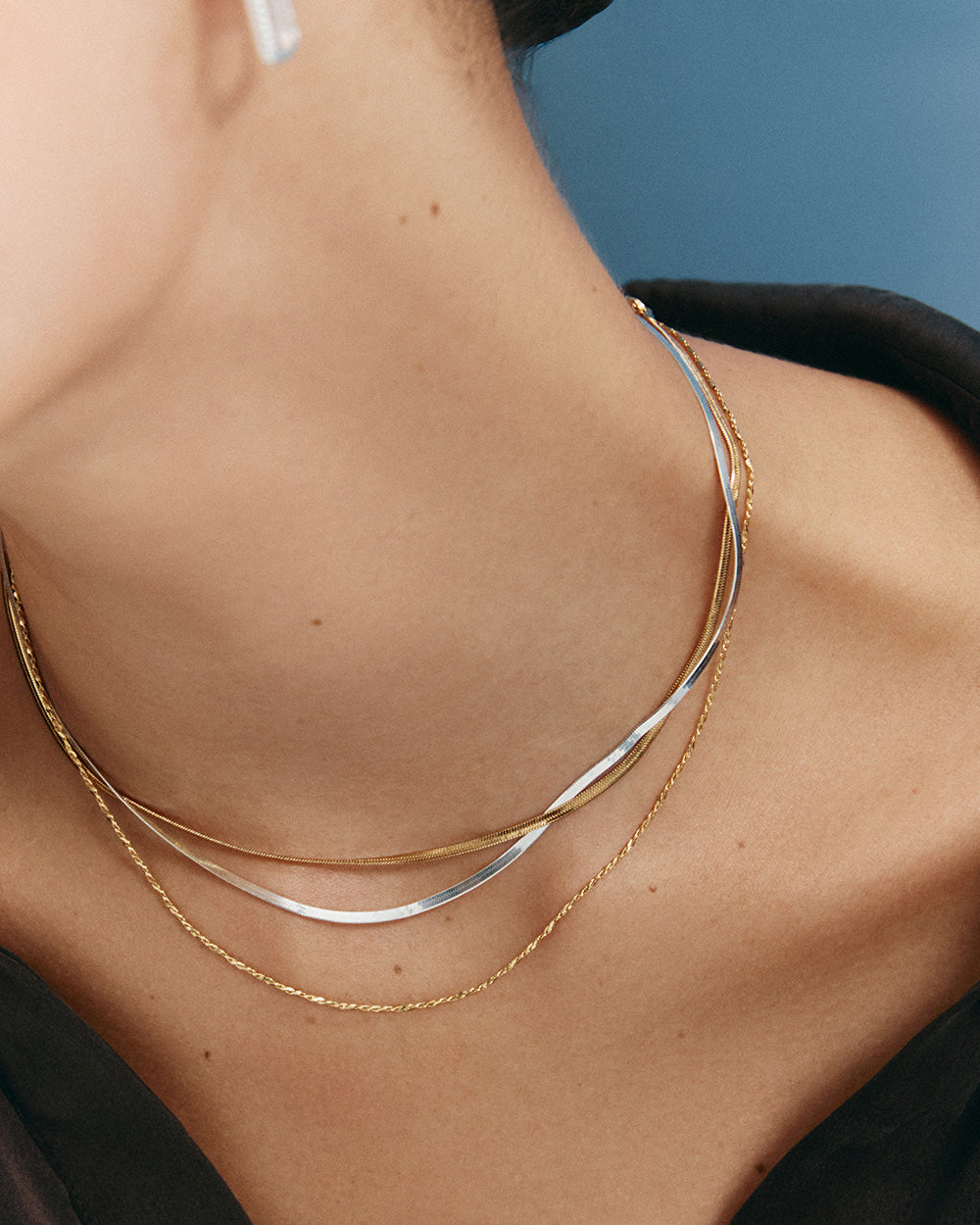 ELEMENTAL HERRINGBONE CHAIN (STERLING SILVER) IMAGE 2