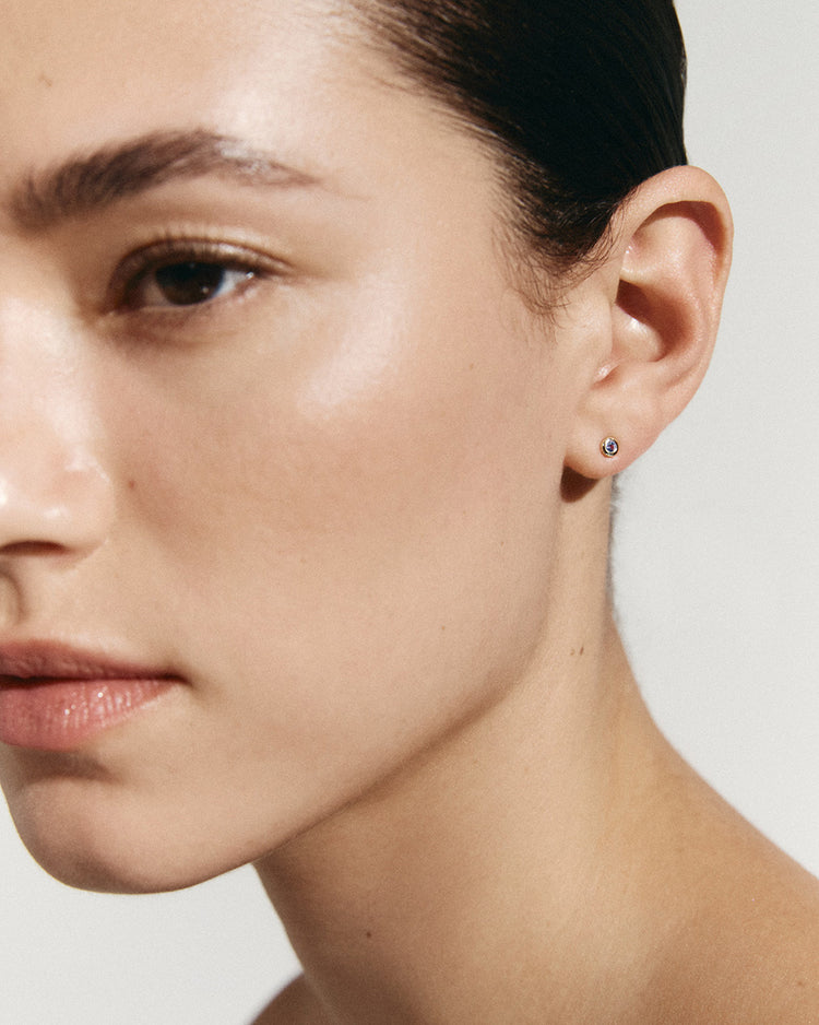 PETITE BIRTHSTONE STUDS (9K GOLD)