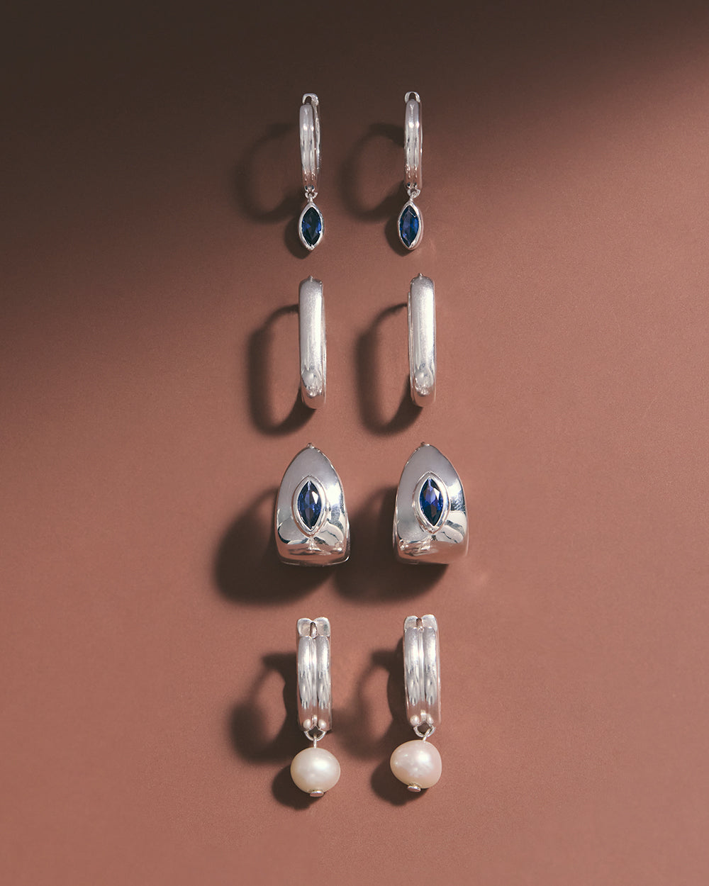 INK DROP HOOPS (STERLING SILVER) IMAGE 3