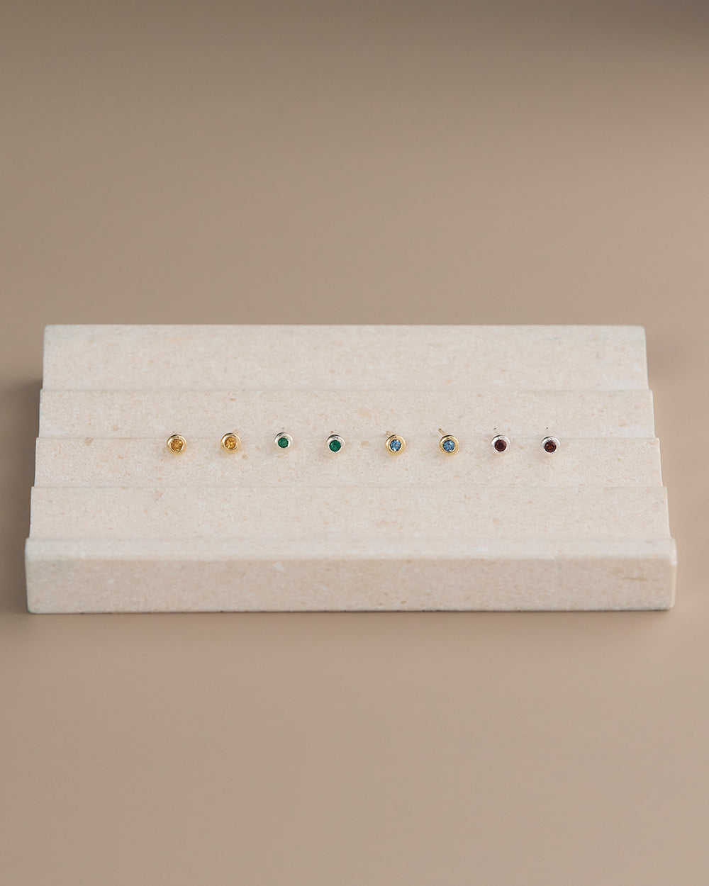 PETITE BIRTHSTONE STUDS (STERLING SILVER) IMAGE 5