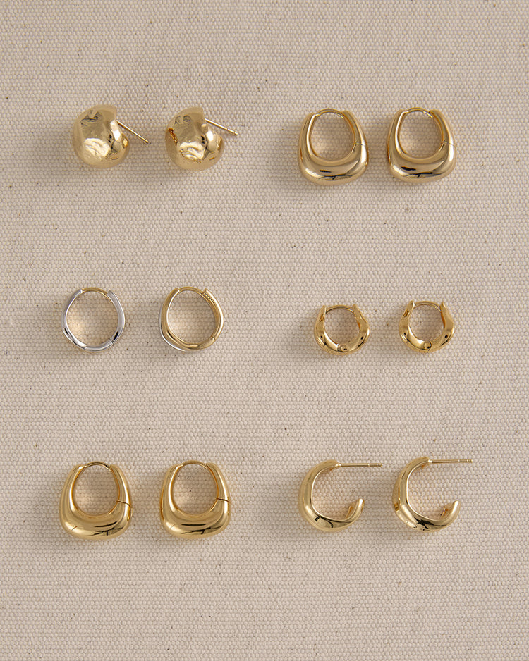 RISE HOOPS (18K GOLD PLATED)