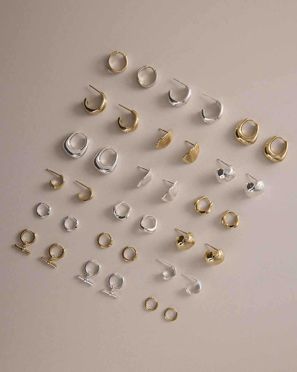 RHYTHM T-BAR HOOPS (STERLING SILVER) IMAGE 6