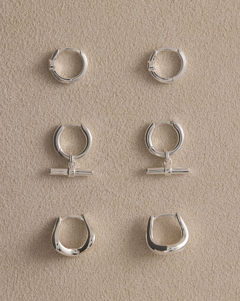 RISE HOOPS (STERLING SILVER) IMAGE 4