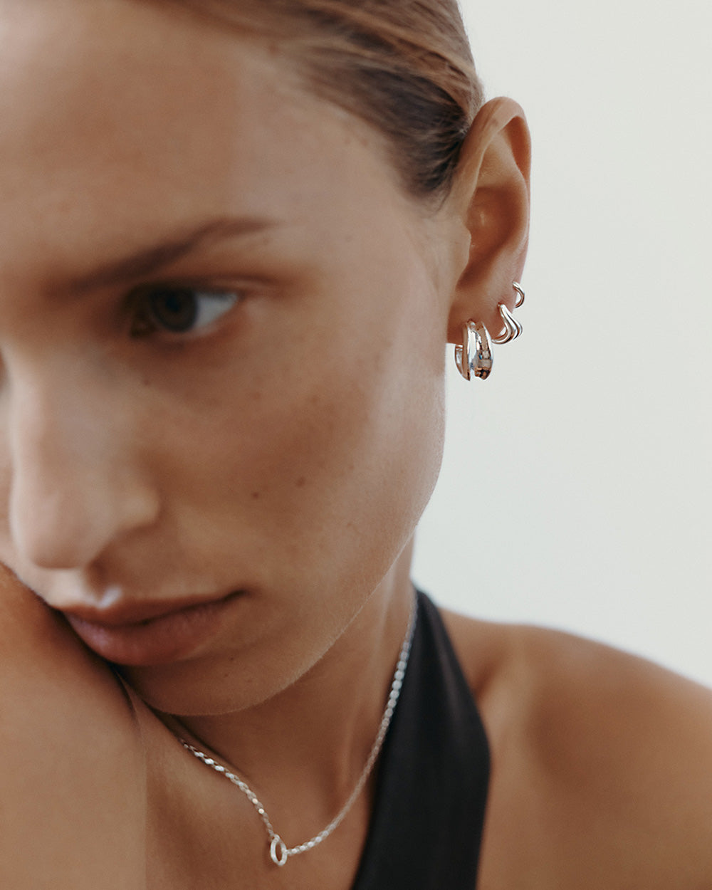 RISE HOOPS (STERLING SILVER) IMAGE 2