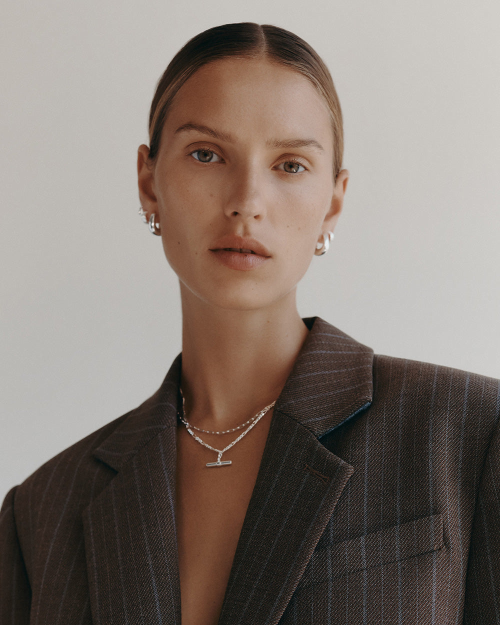 RHYTHM T-BAR NECKLACE (STERLING SILVER) IMAGE 3