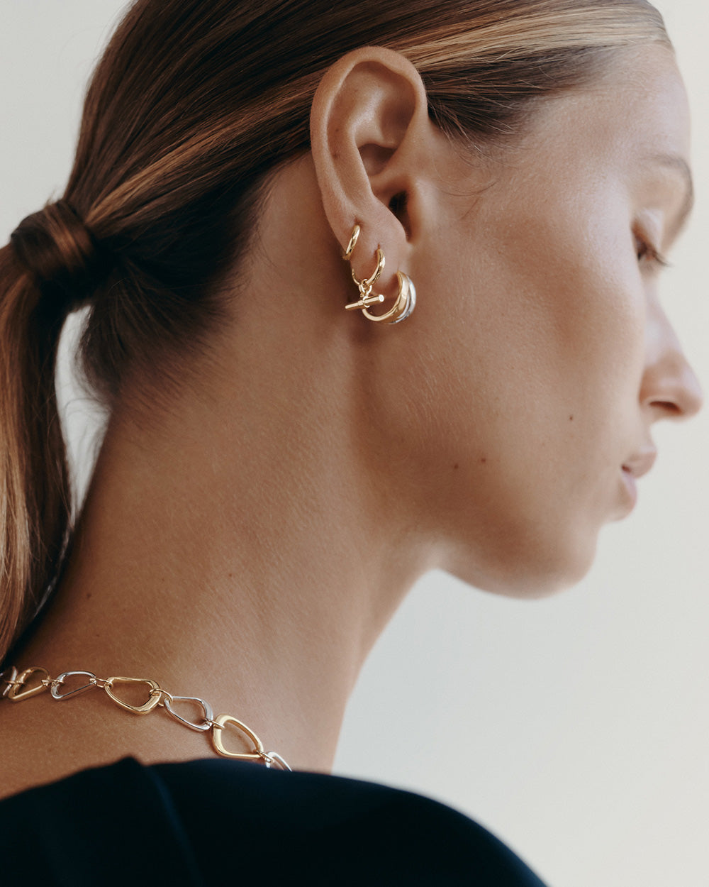 FLUX HOOPS (MIXED METAL) IMAGE 2