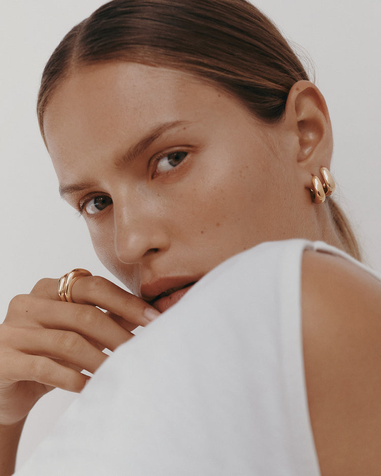 WITHIN MOTION HOOPS (18K GOLD PLATED)