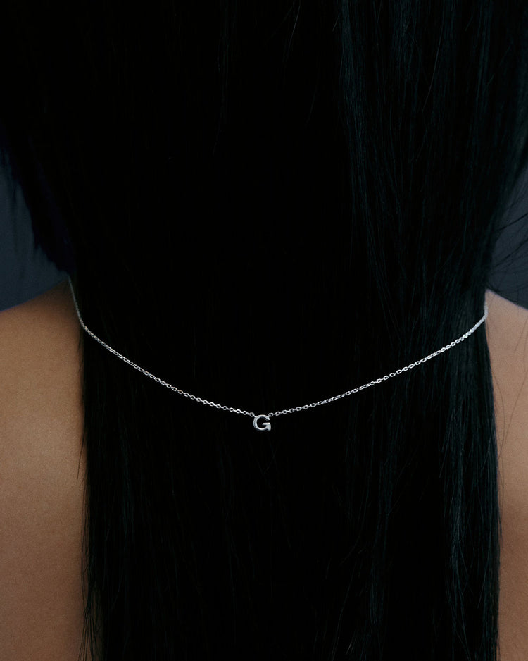 PETITE INITIAL NECKLACE (STERLING SILVER)