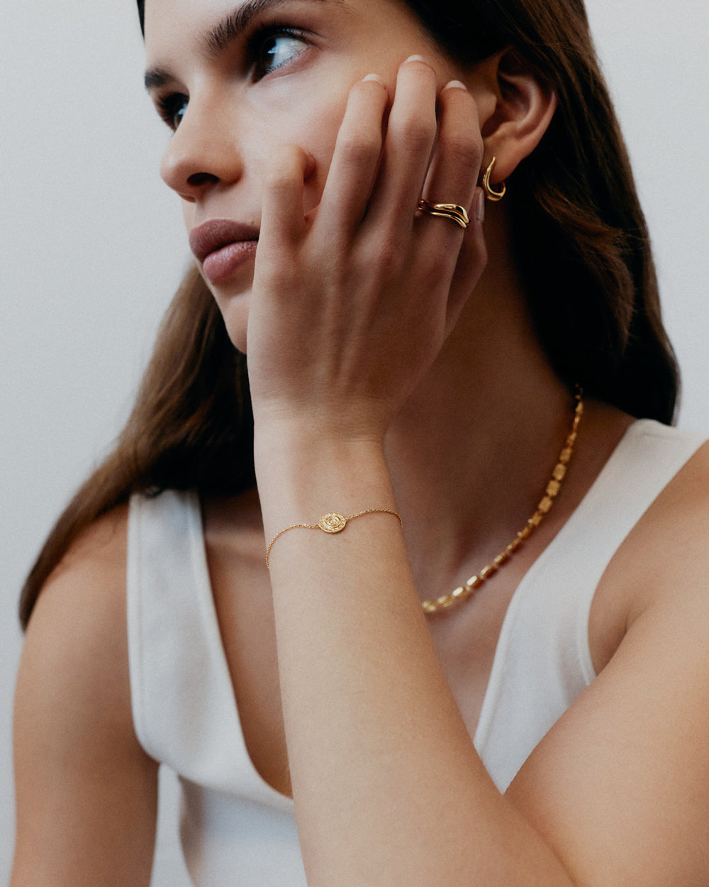 ARISE HOOPS (18K GOLD PLATED) IMAGE 5