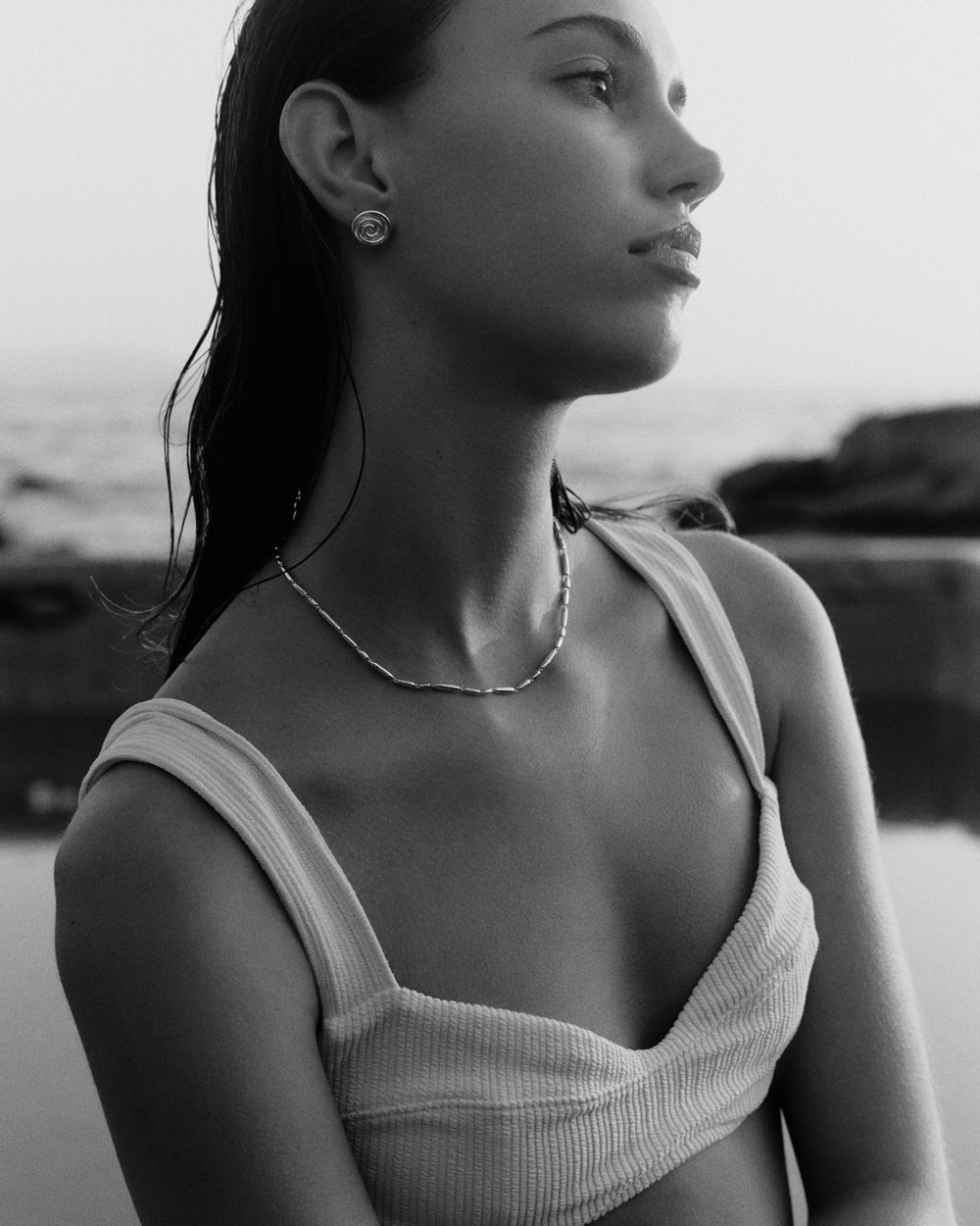 TEMPO OVERSIZED STUDS (STERLING SILVER) IMAGE 2