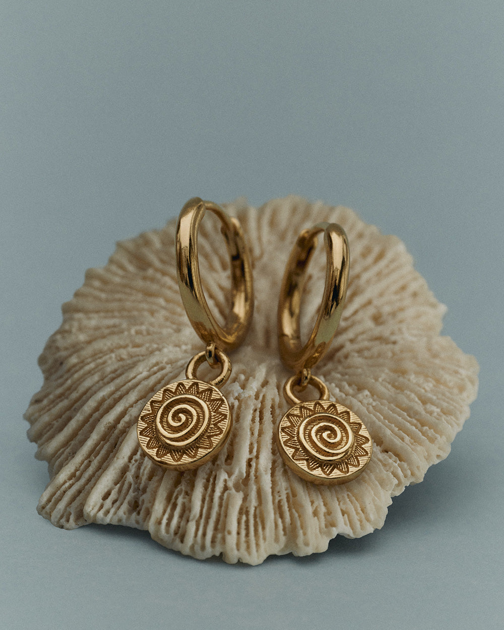 SOLARA HOOPS (18K GOLD PLATED) IMAGE 2
