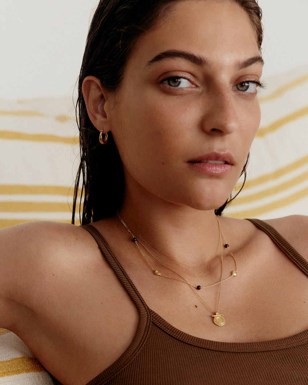 TEMPO TIGERS EYE NECKLACE (18K GOLD VERMEIL) IMAGE 3