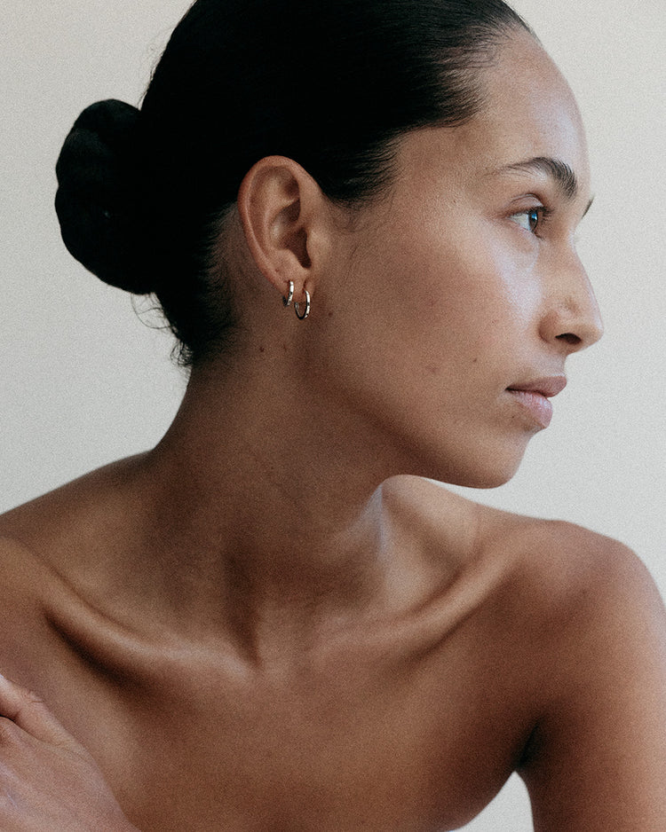 CONTOUR HOOPS (STERLING SILVER)
