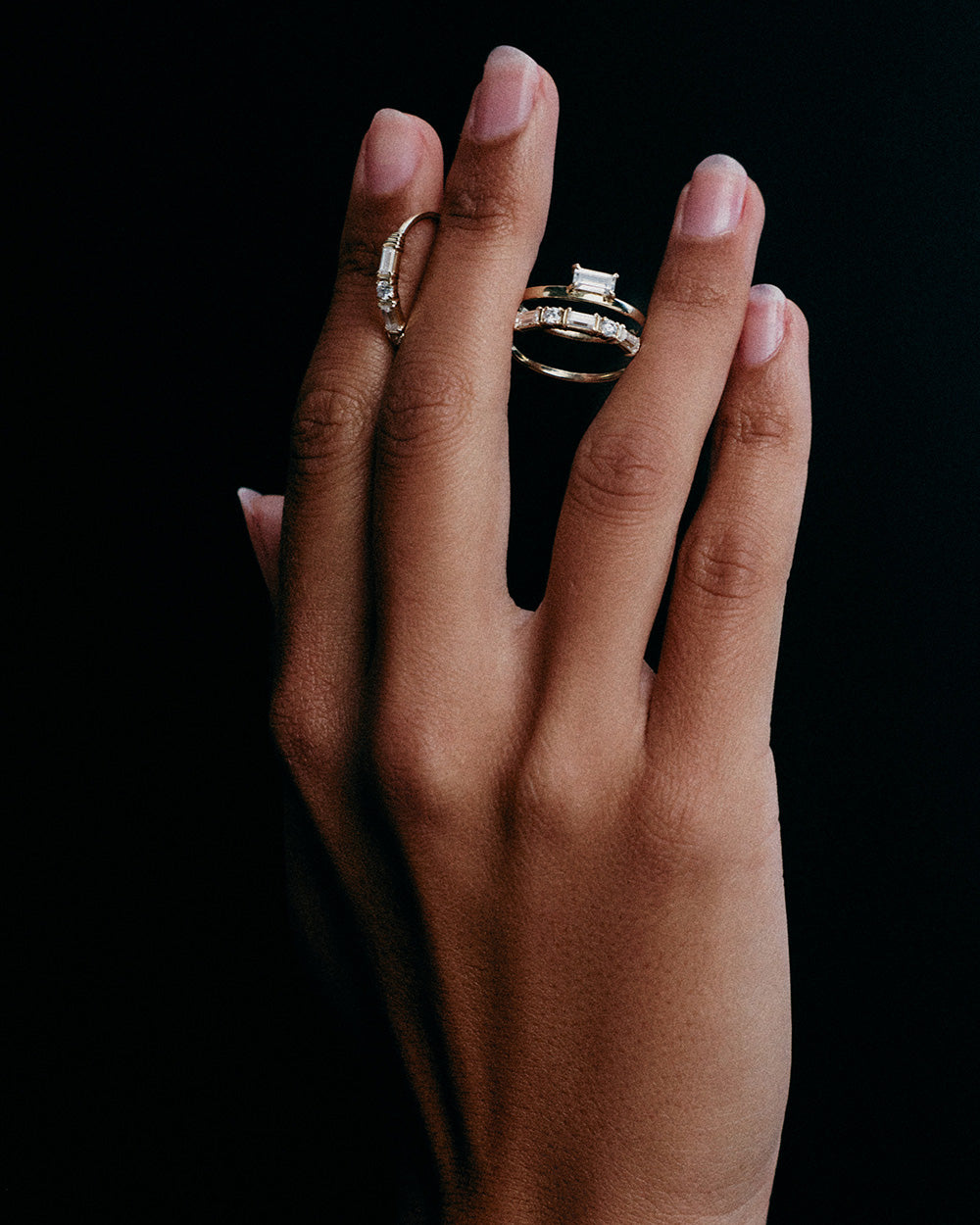 ETHER BAGUETTE RING (9K GOLD)