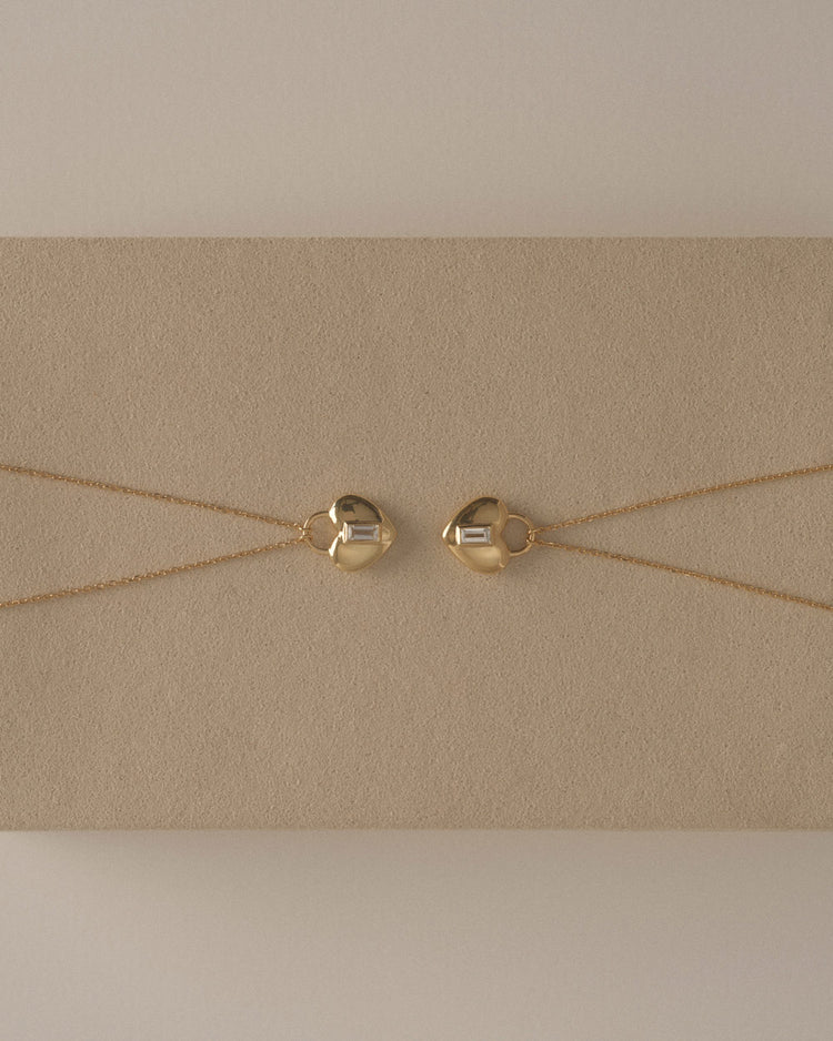 VERA HEART LOCK NECKLACE (18K GOLD PLATED)