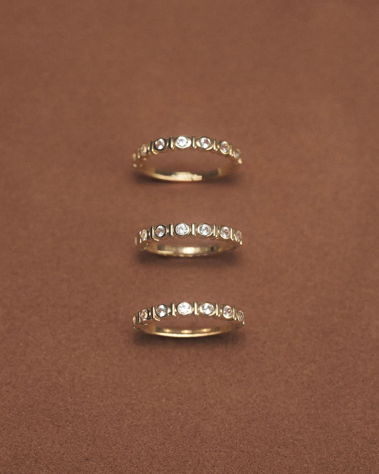 VALE TENNIS RING (18K GOLD PLATED)