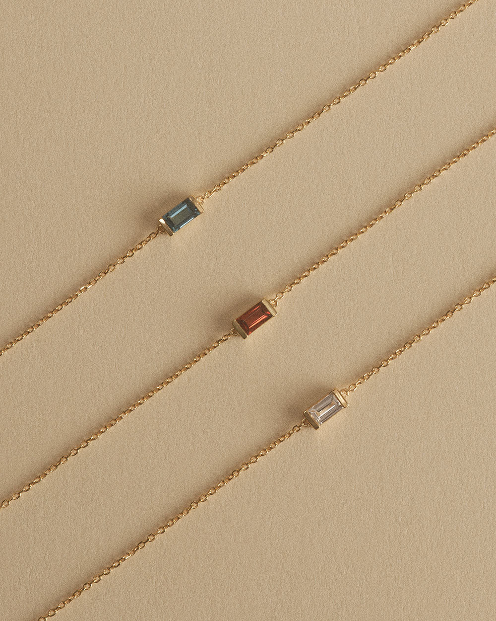 BAGUETTE BIRTHSTONE BRACELET (18K GOLD VERMEIL) CAMPAIGN 3