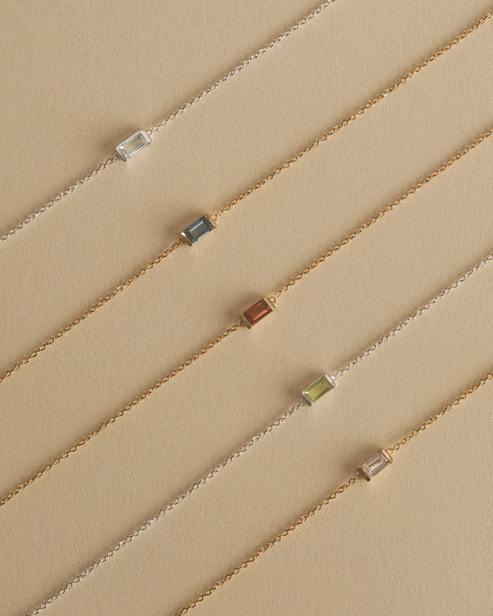 BAGUETTE BIRTHSTONE BRACELET (STERLING SILVER) CAMPAIGN 3