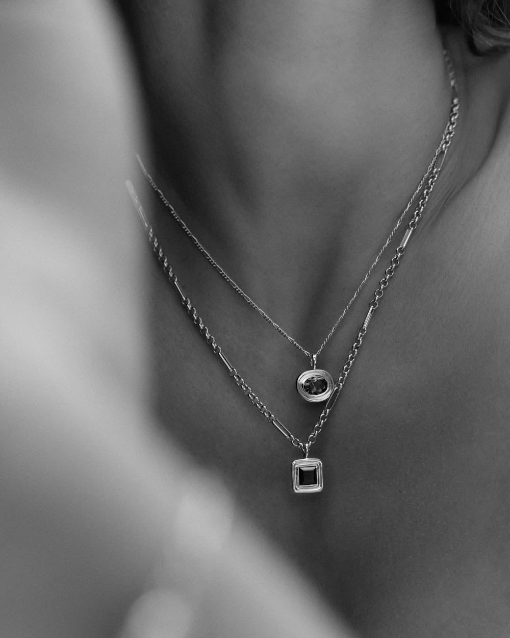 FIGARO CHAIN NECKLACE (STERLING SILVER)