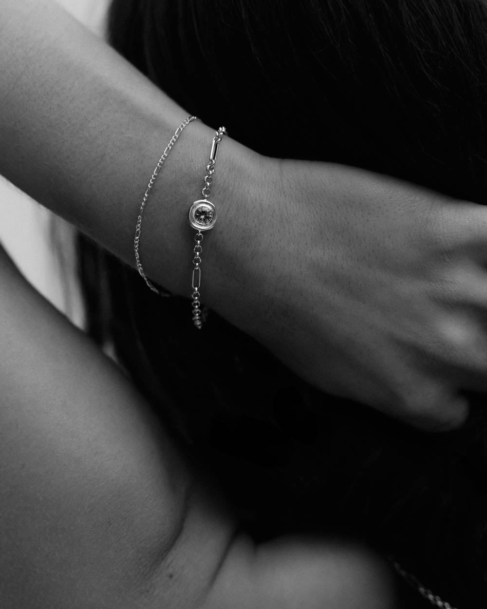 FIGARO CHAIN BRACELET (STERLING SILVER)
