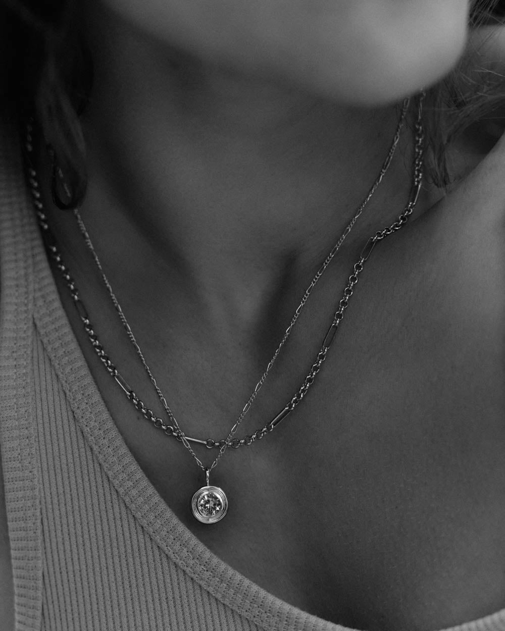 FIGARO CHAIN NECKLACE (STERLING SILVER)