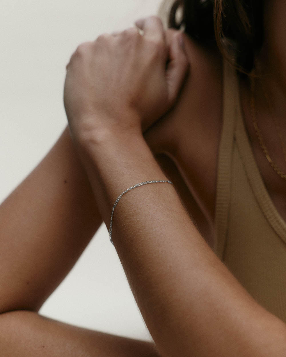 FIGARO CHAIN BRACELET (STERLING SILVER)