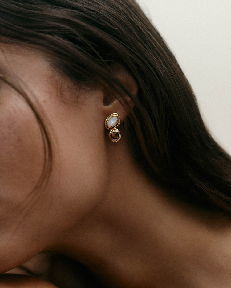 PASSAGE DROP STUDS (18K GOLD PLATED)