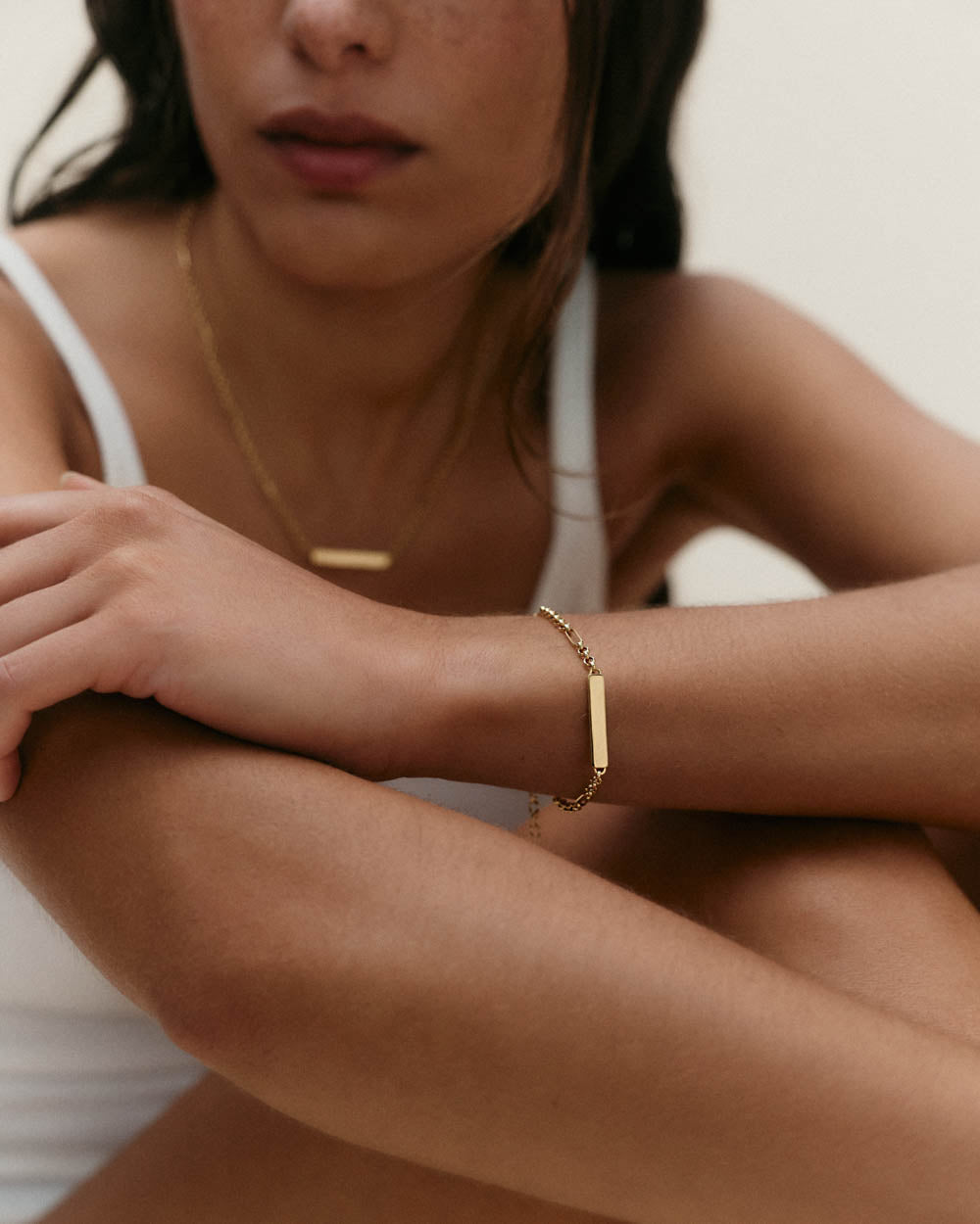 ENGRAVABLE BELCHER CHAIN BRACELET (18K GOLD PLATED)