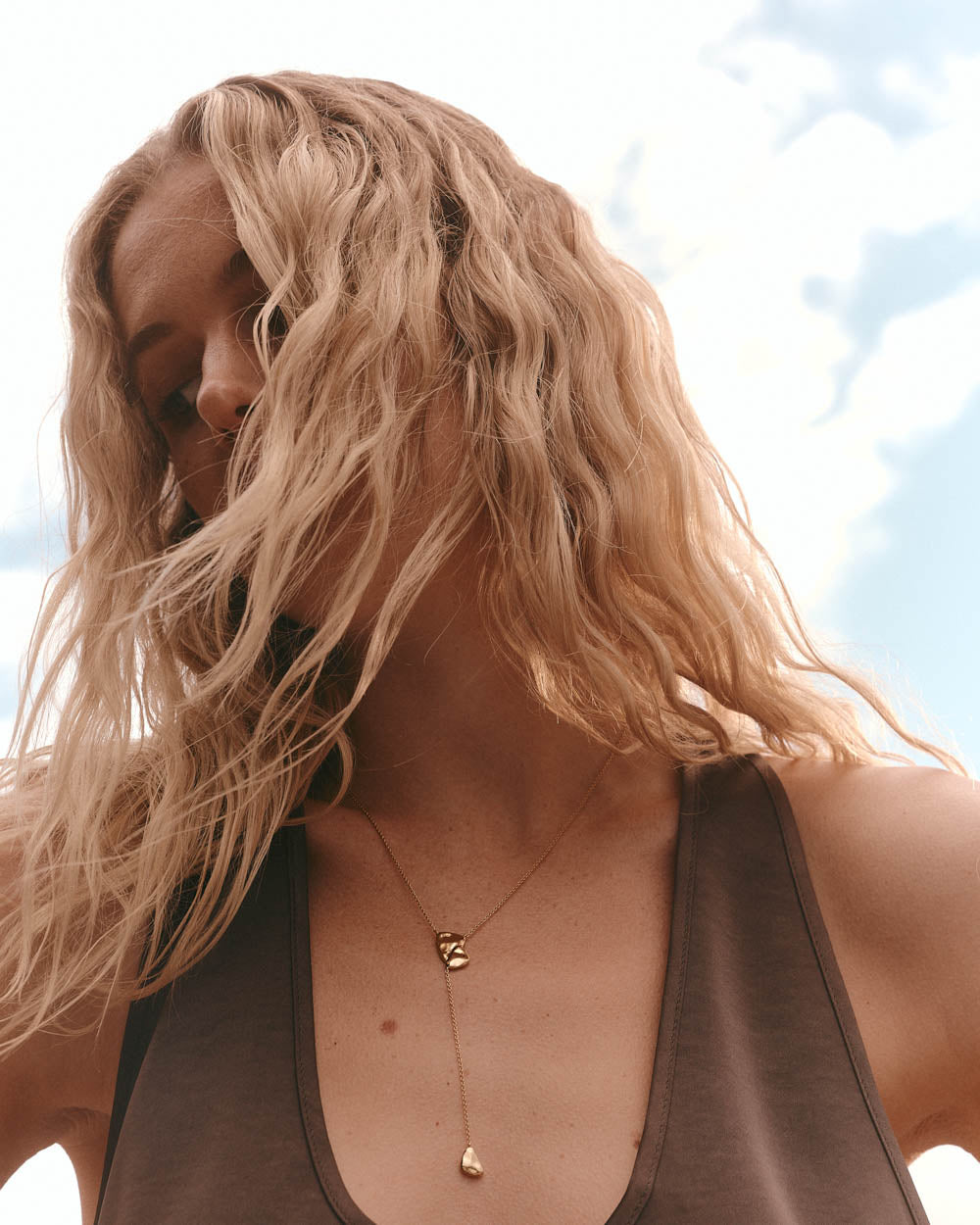 PORTAL LARIAT NECKLACE (18K GOLD PLATED)