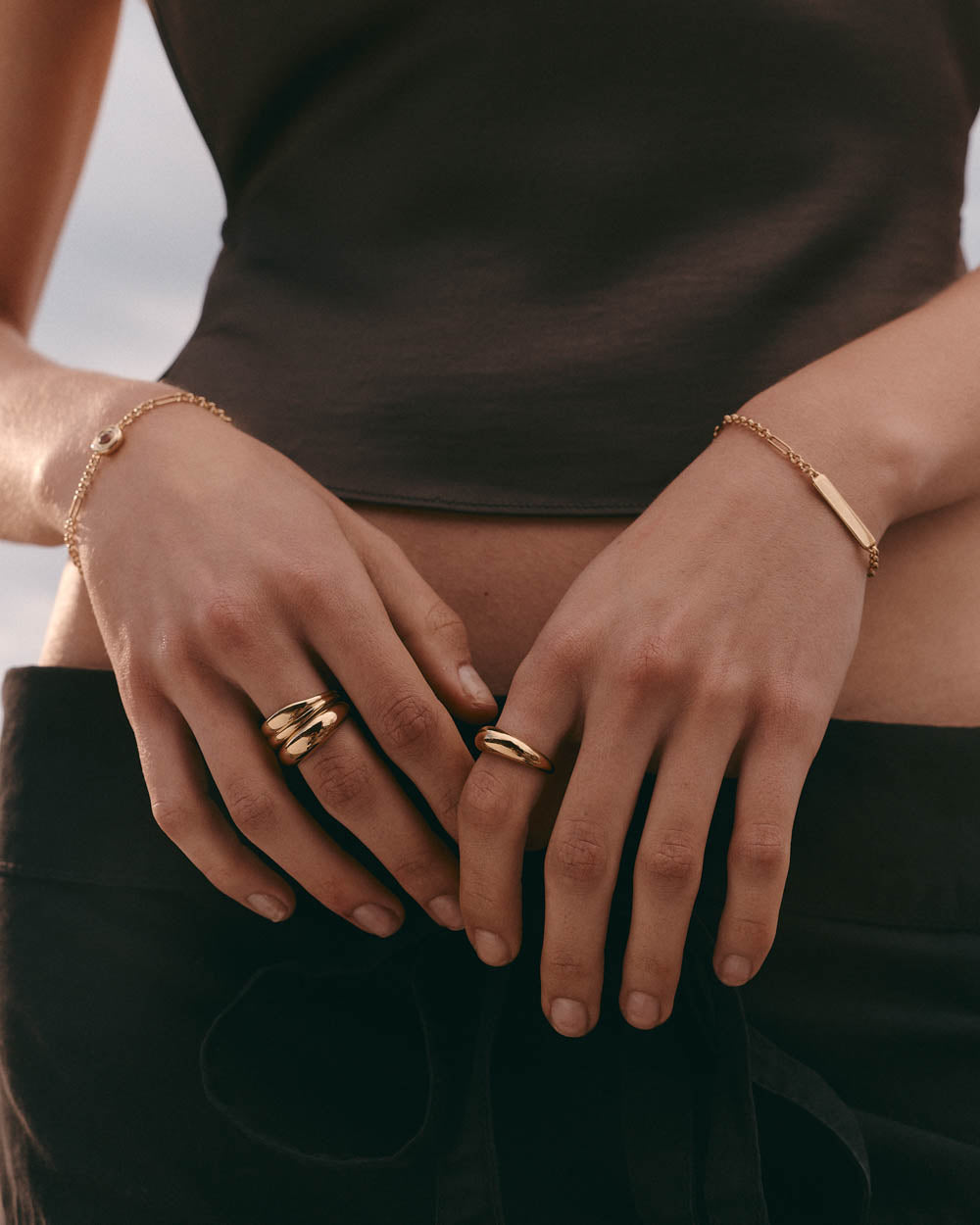 ENGRAVABLE BELCHER CHAIN BRACELET (18K GOLD PLATED)