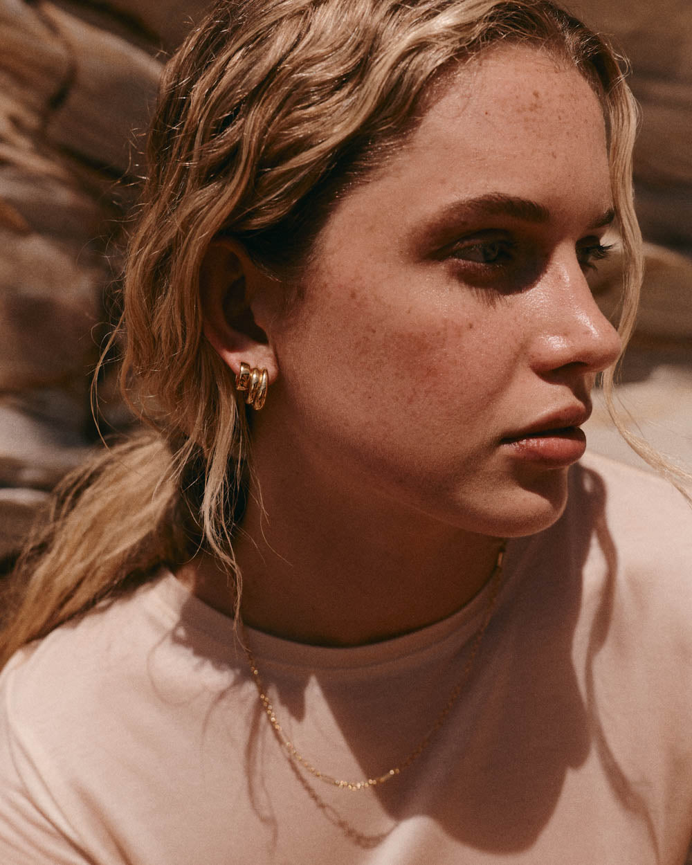 STATE OF BEING HOOPS (18K GOLD PLATED)