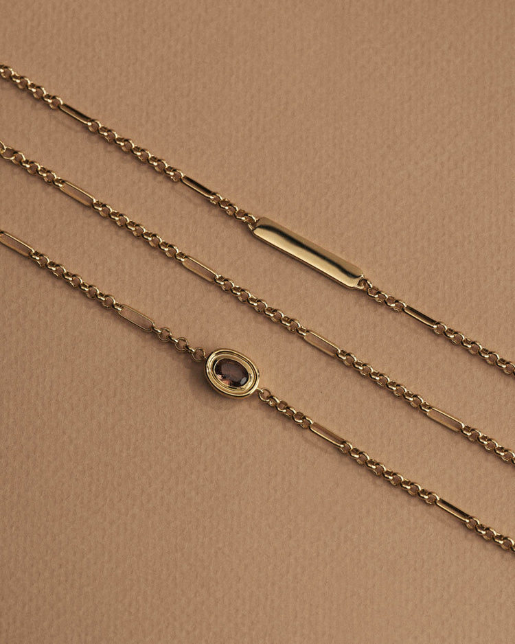 ENGRAVABLE BELCHER CHAIN BRACELET (18K GOLD PLATED)