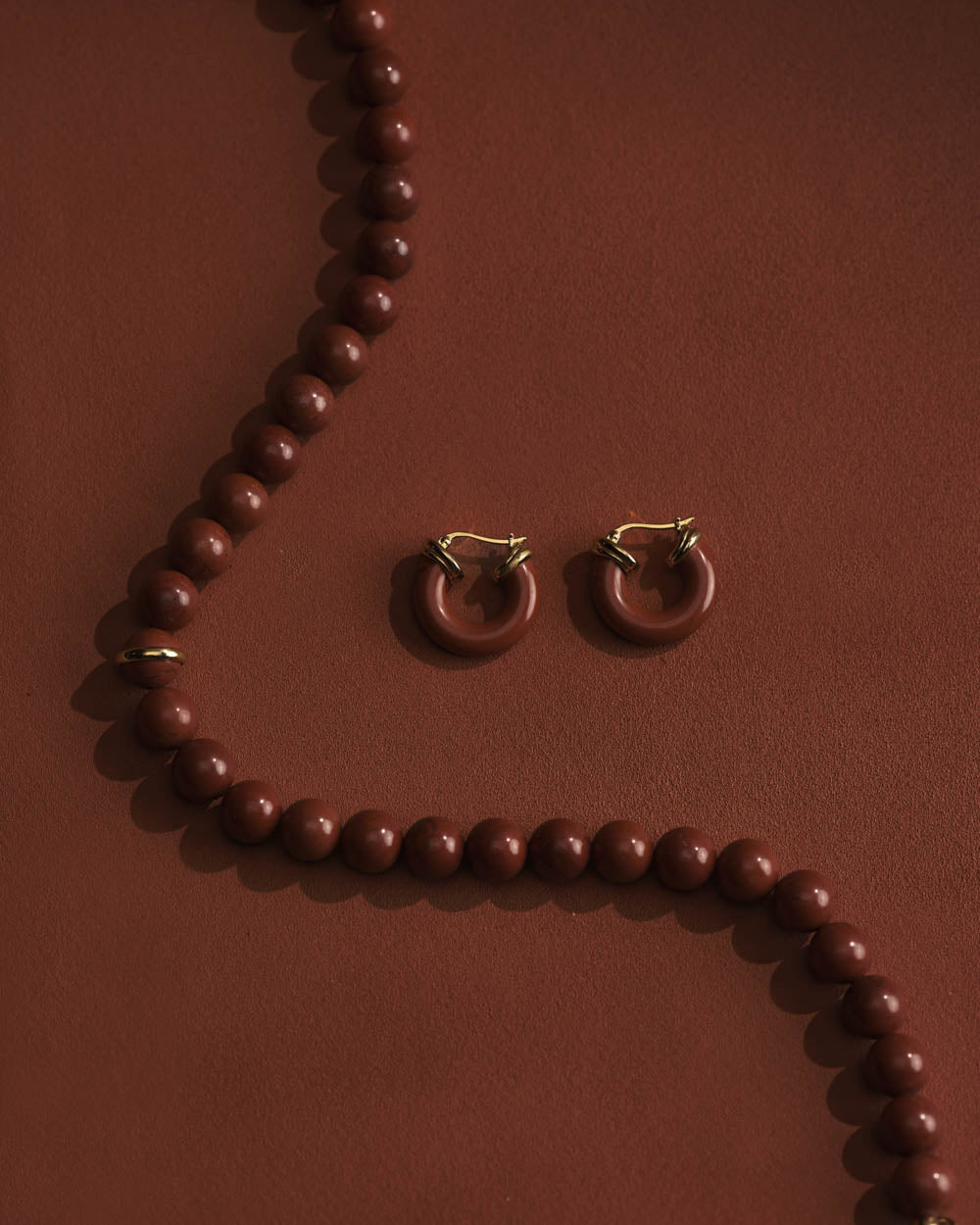 SOLAR JASPER NECKLACE (18K GOLD PLATED)