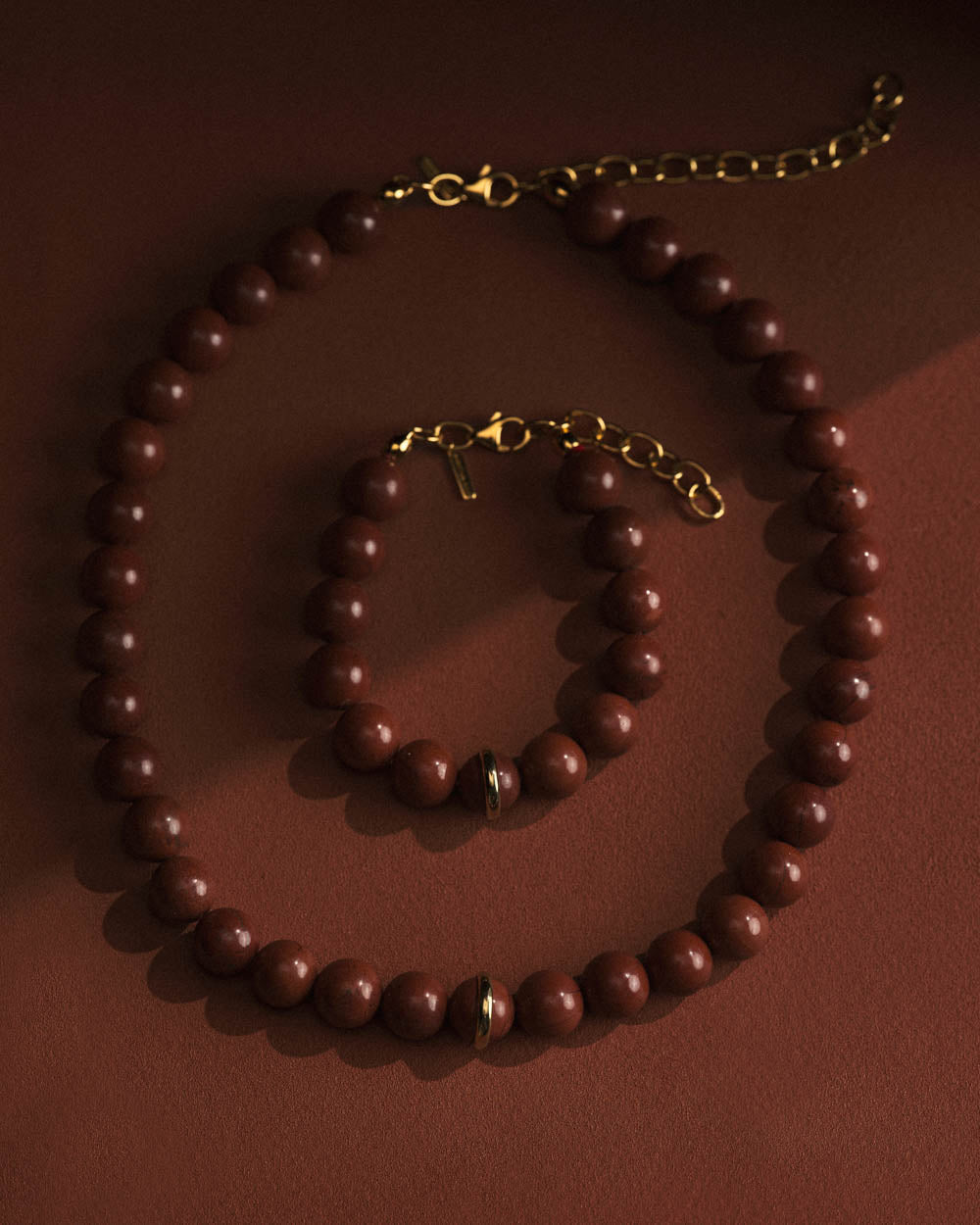 SOLAR JASPER BRACELET (18K GOLD PLATED)