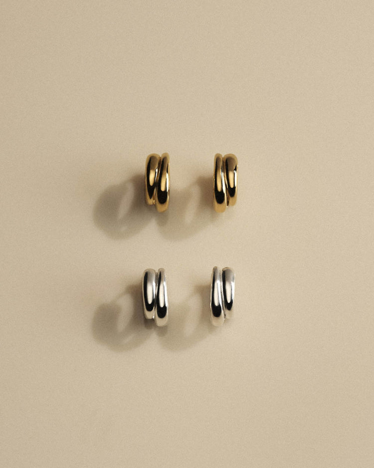 STATE OF BEING HOOPS (18K GOLD PLATED)