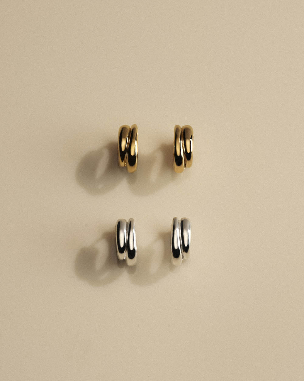 STATE OF BEING HOOPS (18K GOLD PLATED)
